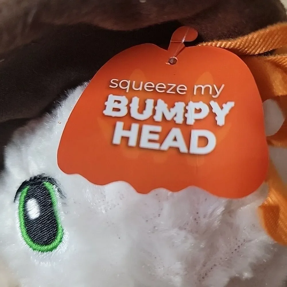 Multipet Scarecrow Bumpy Head 4.5” Dog Toy With Squeaker NEW
